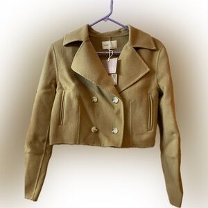 Double breasted crop blazer